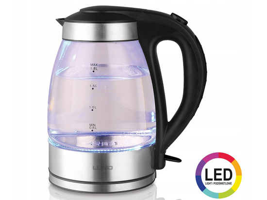 BOUILLOIRE ÉLECTRIQUE LED EN VERRE 1,8L