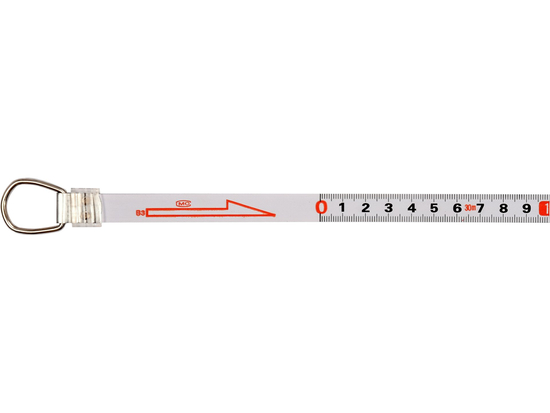 FITA MÉTRICA DE AÇO 30 M X 13 MM FIXADA COM NYLON, CLASSE DE PRECISÃO II