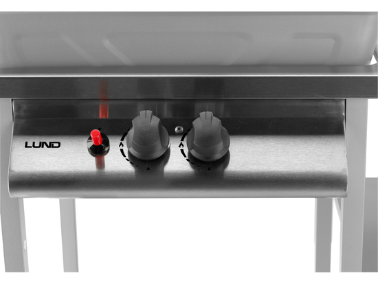 PARRILLA A GAS BAVEN, 2 QUEMADORES 5,5KW INOX