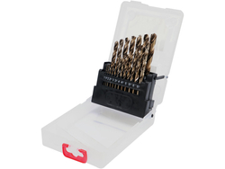 CO-HSS TWIST DRILL BIT SET 19 PCS 1-10MM