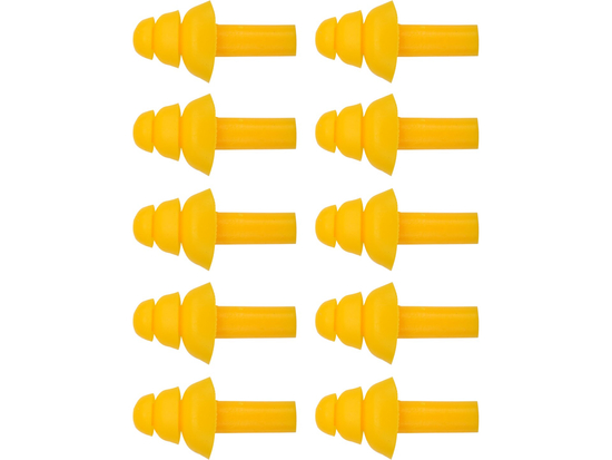 BOUCHONS D'OREILLES, SILICONE, SNR 22 DB, 5 PAIRES.