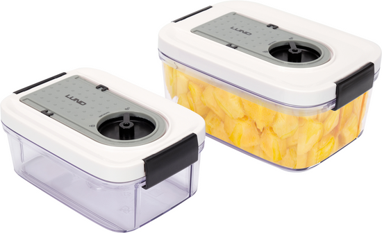 CONTENITORI SOTTOVUOTO 0,75L, 1,5L, POSSIBILITÀ DI SEGNARE LA DATA SUL COPERCHIO