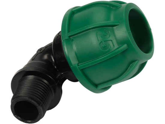COUDE POUR TUYAUX PE 90° 25X GZ 1/2