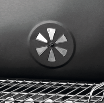 CHARCOAL GRILL WITH LID AND GRATE ADJUSTMENT 45*40CM