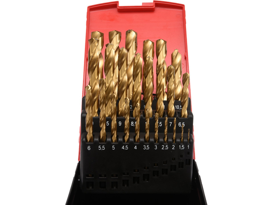 CONJUNTO DE BROCA DE METAL HSS-TIN 25PCS 1-13MM