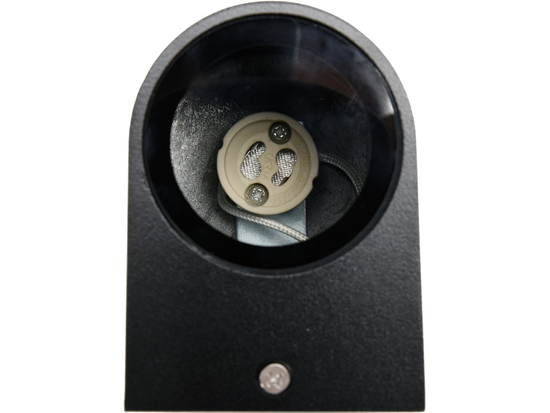 APPLIQUE D'EXTÉRIEUR ALUMINIUM NOIR 1XGU10 DEMI-MUR