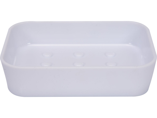 SOAP DISH CUBOID WHITE