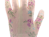 GUANTES PARA JARDINERÍA DE FLORES - BEIGE