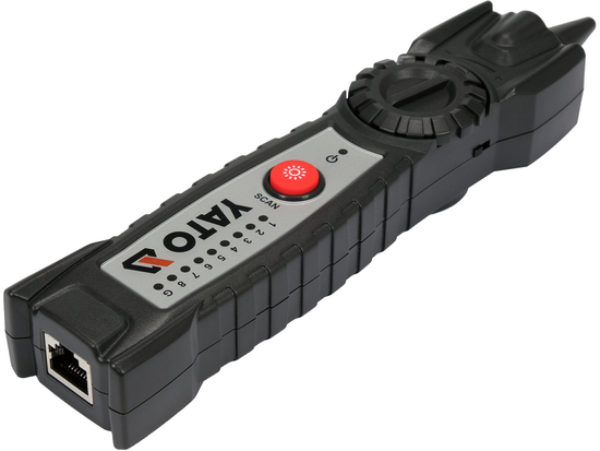 KABELIO VIETOS IR TINKLO KABELIŲ TESTERIUS RJ11 RJ45 ATSPARUS TRUKDŽIAMS