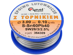 SOLDER SN60PB40 3.0MM 100G