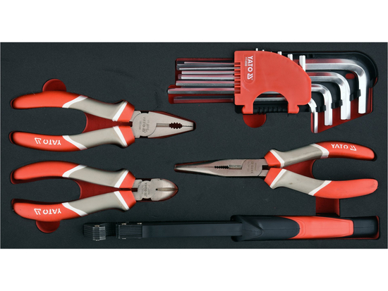 TOOL TROLLEY WITH 3 PARTS WITH TOOLS