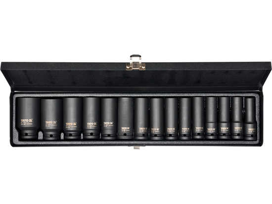 HEXAGONAL DEEP IMPACT SOCKET SET 1/2'' 15 PCS