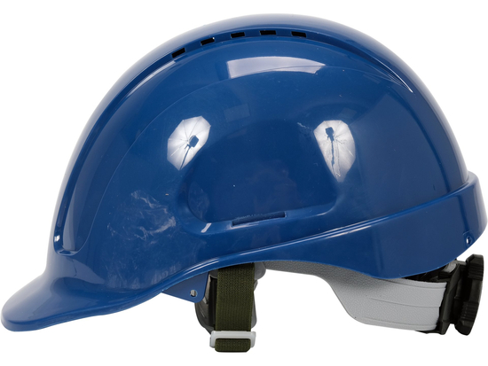 CAPACETE DE PROTEÇÃO AZUL ALTO CONFORTO AJUSTE RÁPIDO ABS