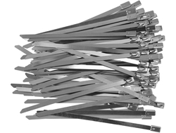 BRAÇADEIRAS DE AÇO INOX 4,6X125MM 100 UN.