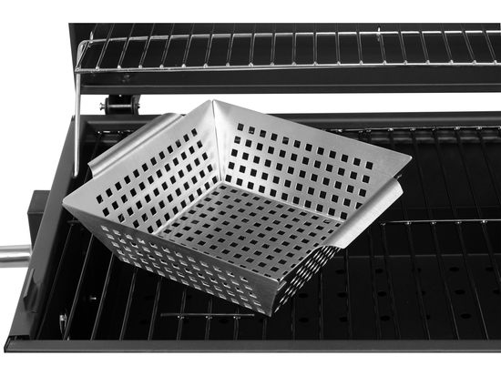 CESTA PARA PARRILLA DE ACERO INOXIDABLE 26 X 22 X 7 CM