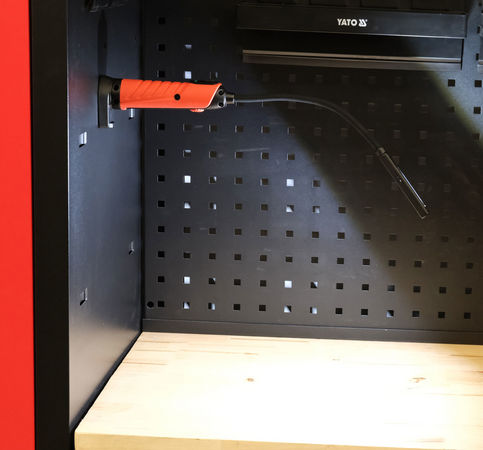 LAMPADA DA OFFICINA COB BRACCIO FLESSIBILE 500LM, REGOLAZIONE LUCE, IP54, IK07, PA6+TPR