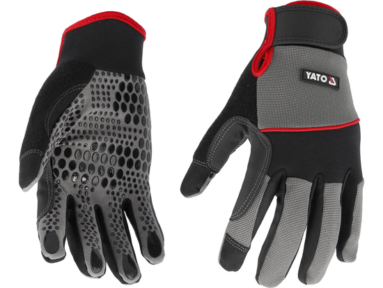 GUANTES DE CUERO SINTÉTICO. ANTIMENSAJE. TAMAÑOS MOTEADOS. 8