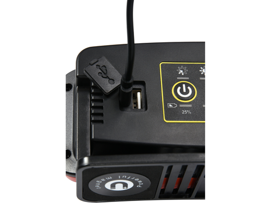 HORDOZHATÓ REPÜLŐ HANGSZÓRÓVAL 2X15W, 2000LM, LI-ION 3.7V 4400MAH, IP44, POWERBANK