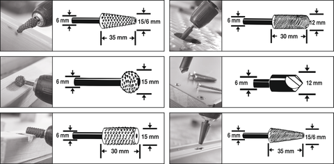 RAPPE PER METALLO 3PZ E LEGNO 3PZ. PER UN ESERCIZIO