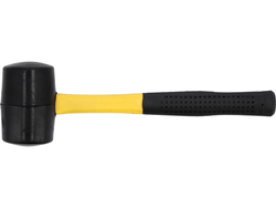 RUBBER MALLET WITH FIBREGLASS+PVC HANDLE