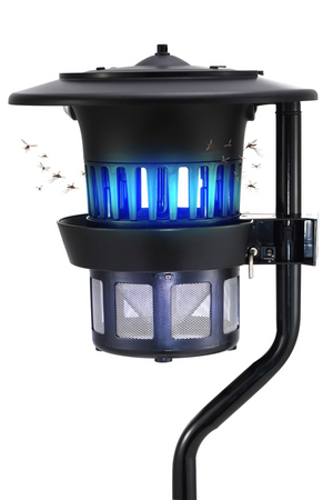 LÁMPARA INSECTICIDA CON VENTILADOR, UV-A 8W, IPX4, SOPORTE