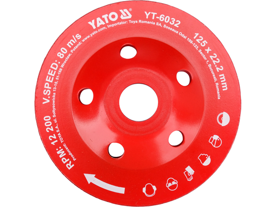  DIAMOND GRINDING CUP WHEEL 125X22.2 MM