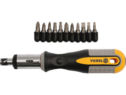 12PCS RATCHET SCREWDRIVER WITH BITS SET