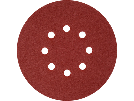 ABRASIVE DISC WITH HOOK FASTENER 8 HOLES P180 150MM 50PCS