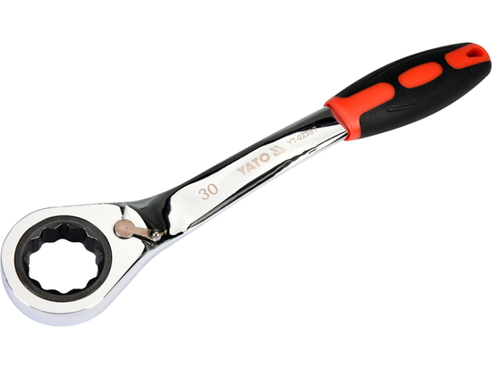 LLAVE DE ANILLO CURVA CON CARRACA 30MM