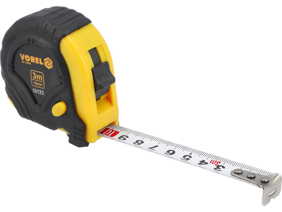 MEDIDA DE ROLAMENTO AMARELO E PRETO 3 M X 16 MM