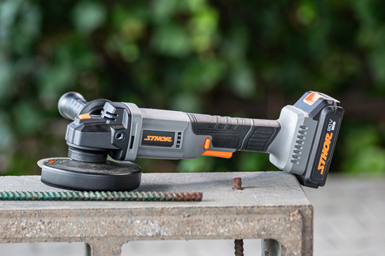 STHOR 20V TOOL KIT: ANGLE GRINDER AND DRILL DRIVER - BATTERY 2 AH