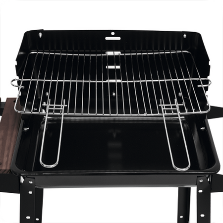 CHARCOAL GRILL WITH SIDE SHELF GRATE 48X26.5CM