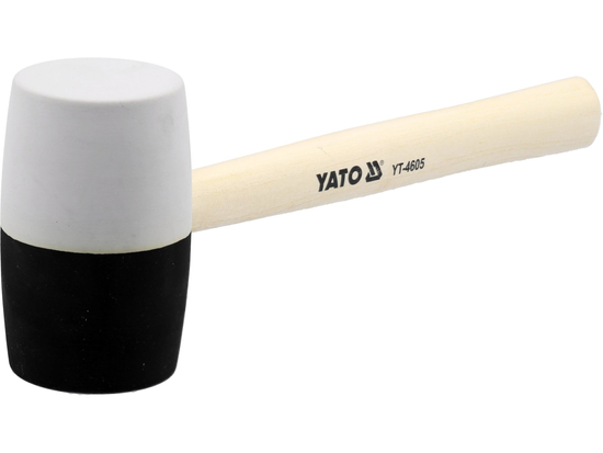 RUBBER MALLET WITH WOODEN HANDLE 980 G