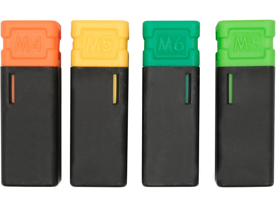 JUEGO DE REMACHADORAS MANUALES PARA BLOQUES DE REMACHES M4-M8, 46 UDS.