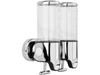 DISPENSER SAPONE LIQUIDO DA PARETE 2X500 ML CROMO