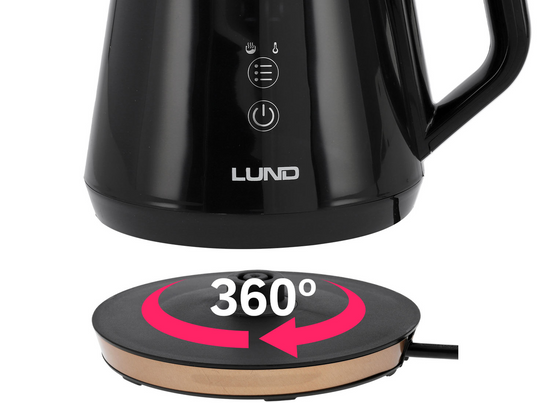 ELECTRIC KETTLE 1L, TEMPERATURE CONTROL, BLACK