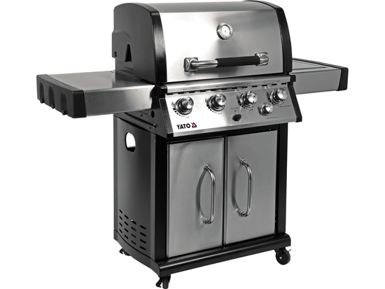 PARRILLA DE GAS YOKATE 4+1, ACERO INOXIDABLE, 17,5KW