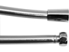 DUŠAS ŠĻŪTENE 1,5 M PVC SMOOTH EXTRA SILVER ANTITWIST