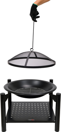 HORNO DE ACERO CON QUEMADURA DE LEÑA 58 X 58 CM X 55 CM