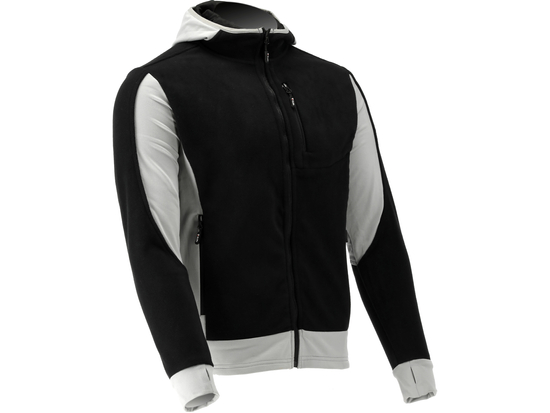 SARNA FLEECE S KAPUCÍ ČERNÁ VEL. 3XL