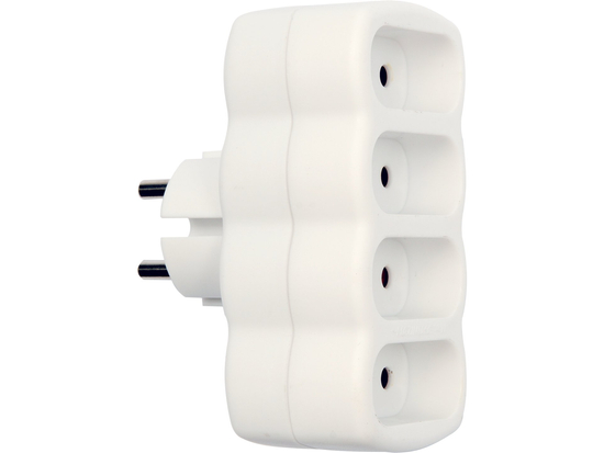 DIVISOR 4 TOMADAS PLANAS