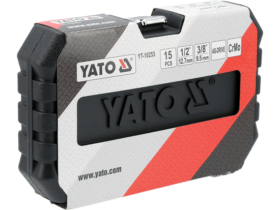 METRIC IMPACT SOCKET SET 1/2" 15PCS