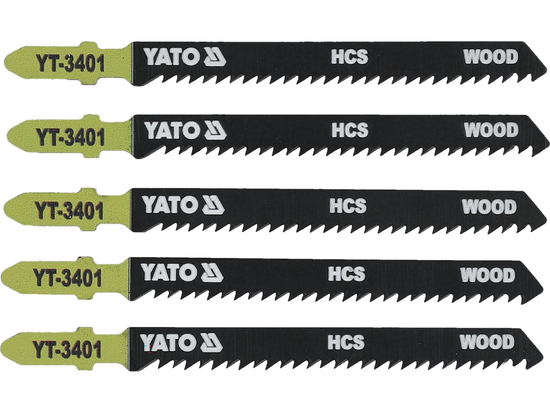 LAME DE SCIE SAUTEUSE TYPE T, 10 TPI, POUR BOIS, 5 PCS