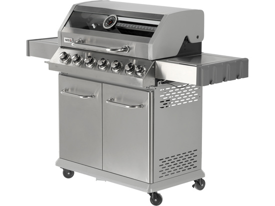 PARRILLA DE GAS ITAMI 6+1, ACERO INOXIDABLE 20,5KW, CON CRISTAL