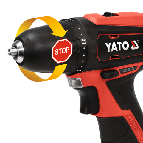 yuki　0710 Wkrętarka akumulatorowa YATO 12V 30 Nm z baterią 2Ah
