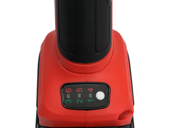 LEŅĶA DZIRNAVIŅAS 18V 125MM (3000-8500 RPM; BL MOTORS; 2X4,0 AH, LĀDĒTĀJS) AR MĪKĀS STARTA SISTĒMU