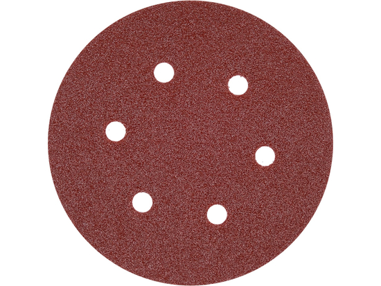 DISCO ABRASIVO VELCRO, 6 AGUJEROS, P60 150 MM / 50 UDS.