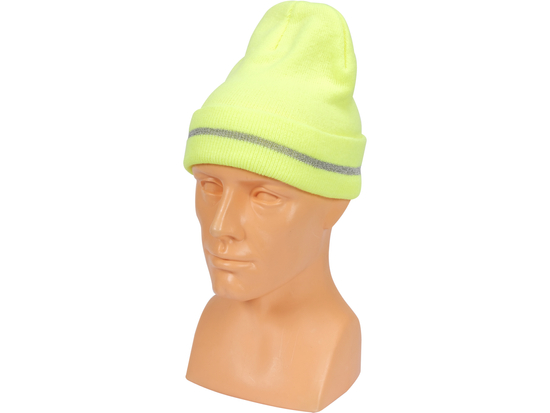 KNITTED WINTER HAT YELLOW HI-VIS
