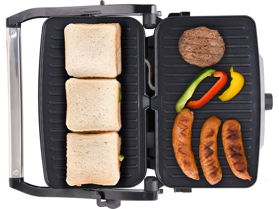 ELEKTROMOS GRILL 1600W, 28 X 17CM, HŐMÉRSÉKLET BEÁLLÍTÁS