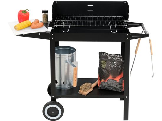 CHARCOAL GRILL WITH SHELF 48*26,5CM